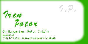 iren potor business card